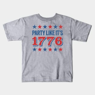 Vintage 4th of July Fun: Party Like It's 1776 Kids T-Shirt